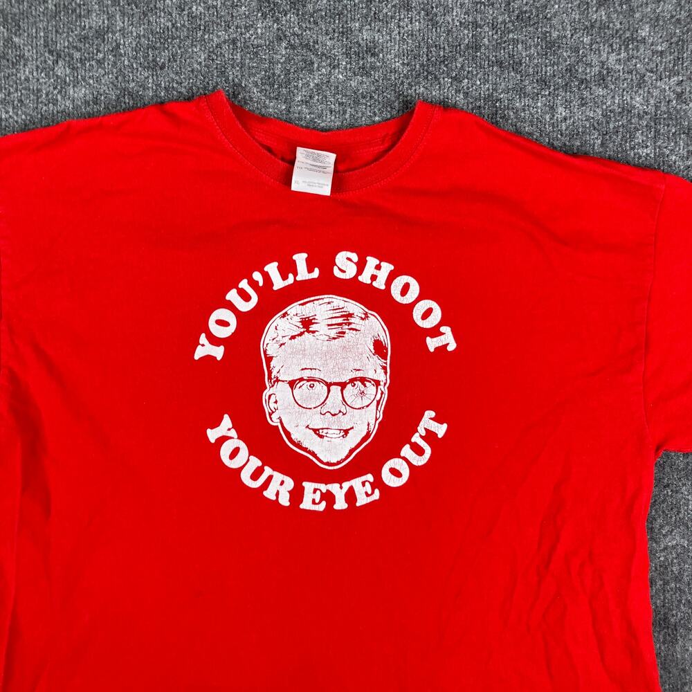 Gildan Christmas TShirt Mens XL Red A Christmas Story Graphic Holiday Tee